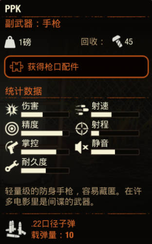 《腐烂国度2》武器 PPK怎么样